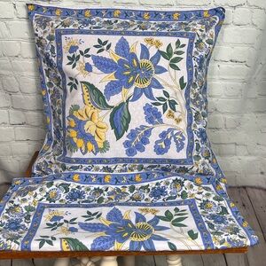 April Cornell | Lavender Floral Pillow Covers set of 2 button back